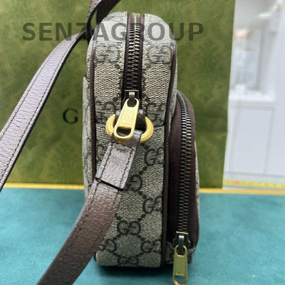 Gucci GG Marmont Phone Bag 2Way Crossbody Brown Gold Buckle Unisex