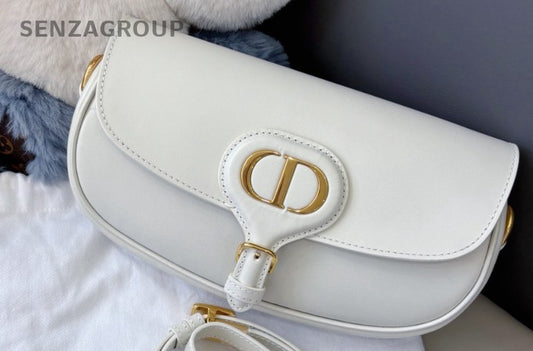 Christian Dior Bobby Shoulder Crossbody Bag White Women Almost Brand New