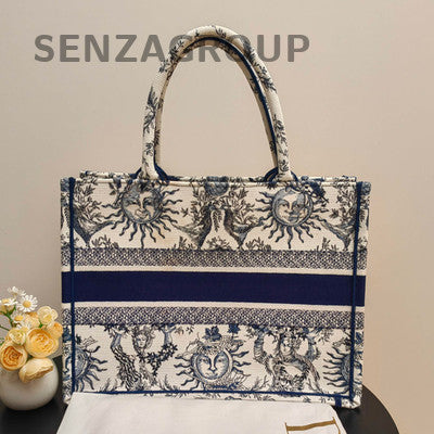 Dior Book Tote Soleil Medium Blue Tote Bag - Classic Women's Handbag