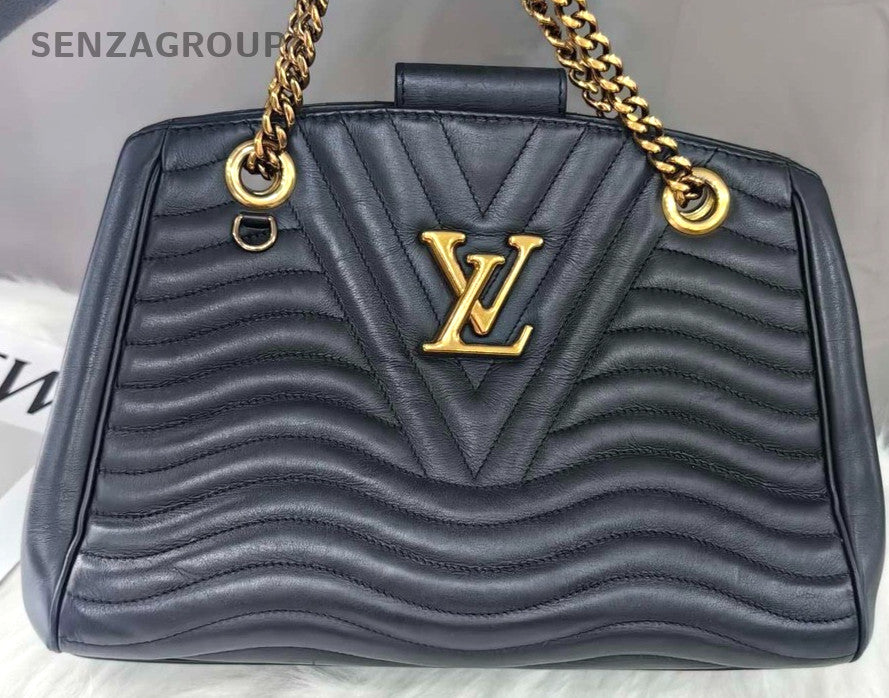 Louis Vuitton New Wave tote Calfskin Chain Black Gold Women Shoulder bag