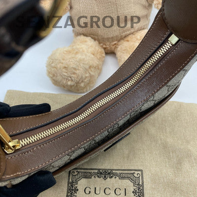 Gucci GG Marmont Matelassé Mini Chain Shoulder Bag Brown Gold Hardware