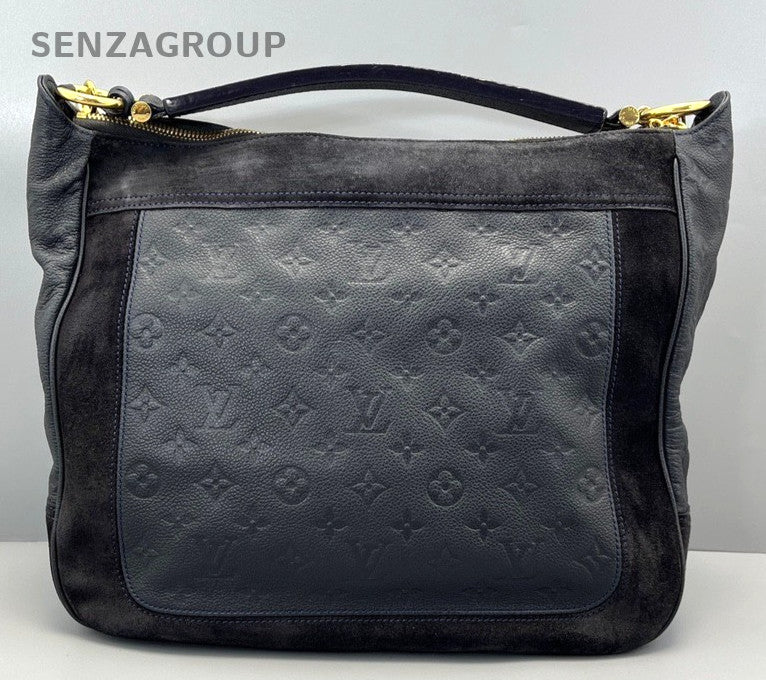 Louis Vuitton Sally Monogram Empreinte Suede tote Top Handle Black Gold