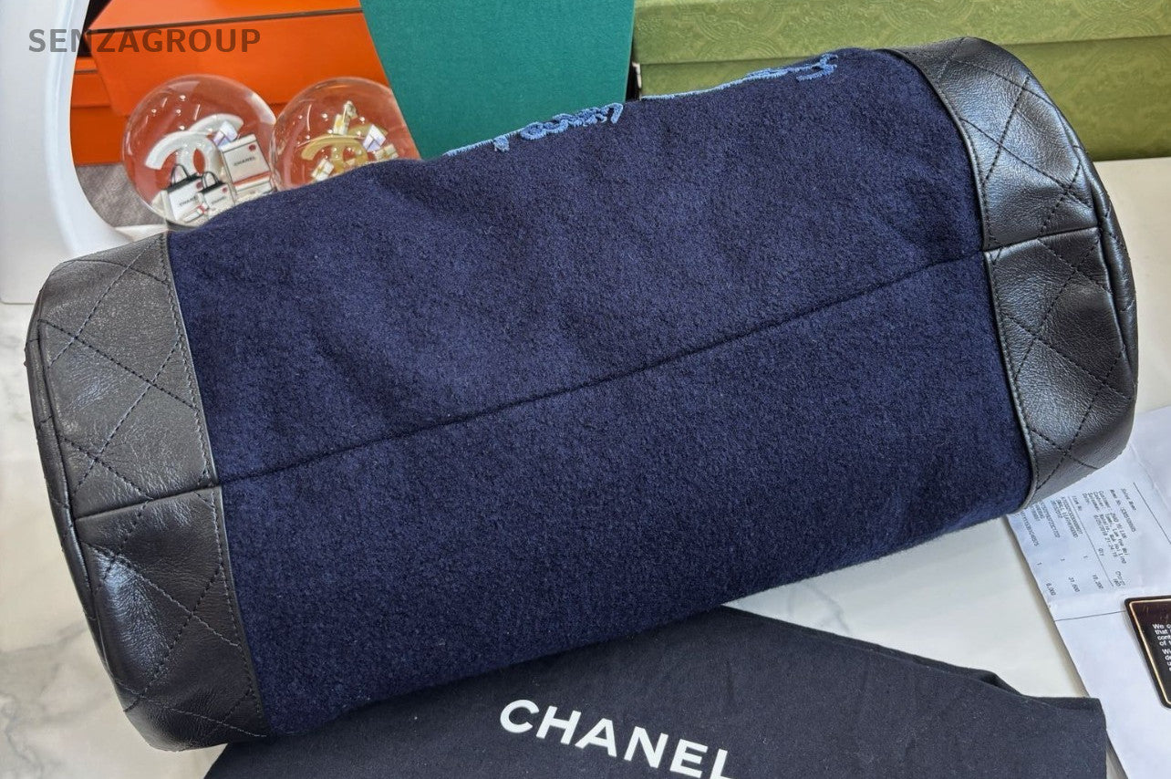 CHANEL Burger Series Top Handle bag Limited Edition Women Black Blue