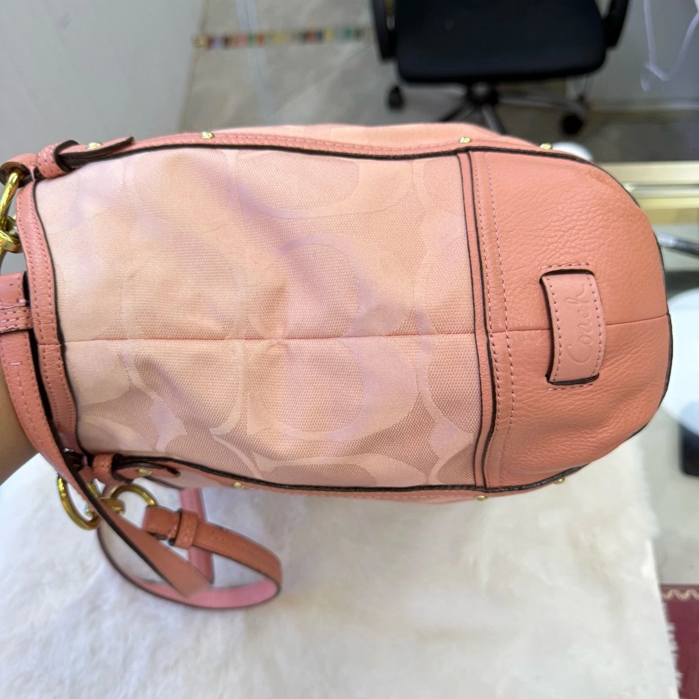 Coach Women Pink Tote Handbag