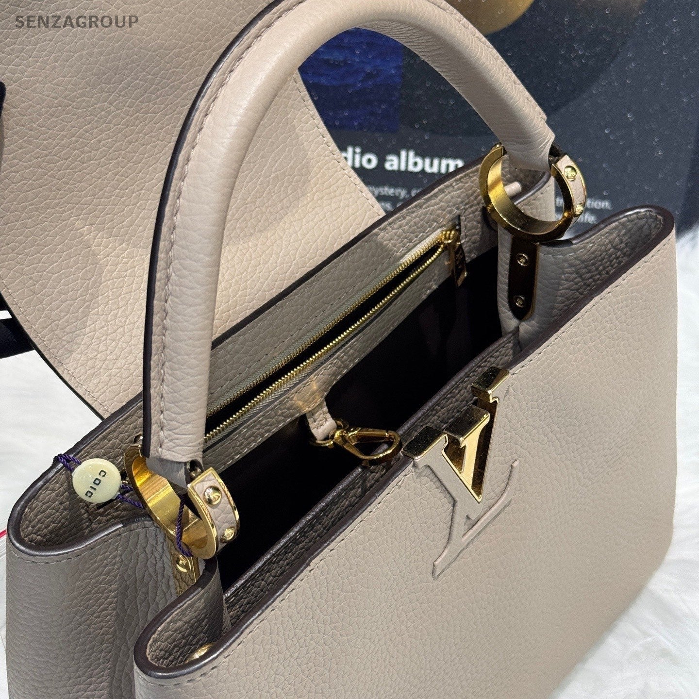 Louis Vuitton cap MM Top Handle Bag Gray Women
