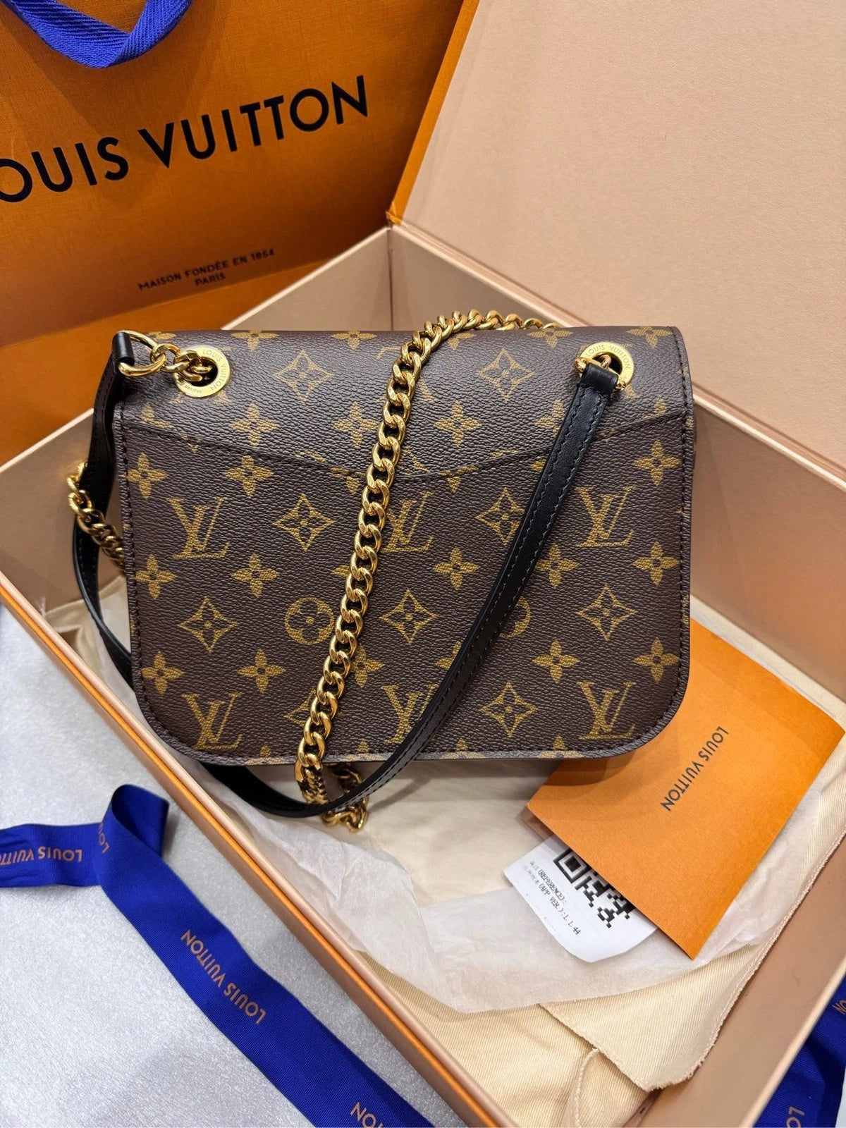 Louis Vuitton Passy Monogram Canvas Shoulder Bag For Women