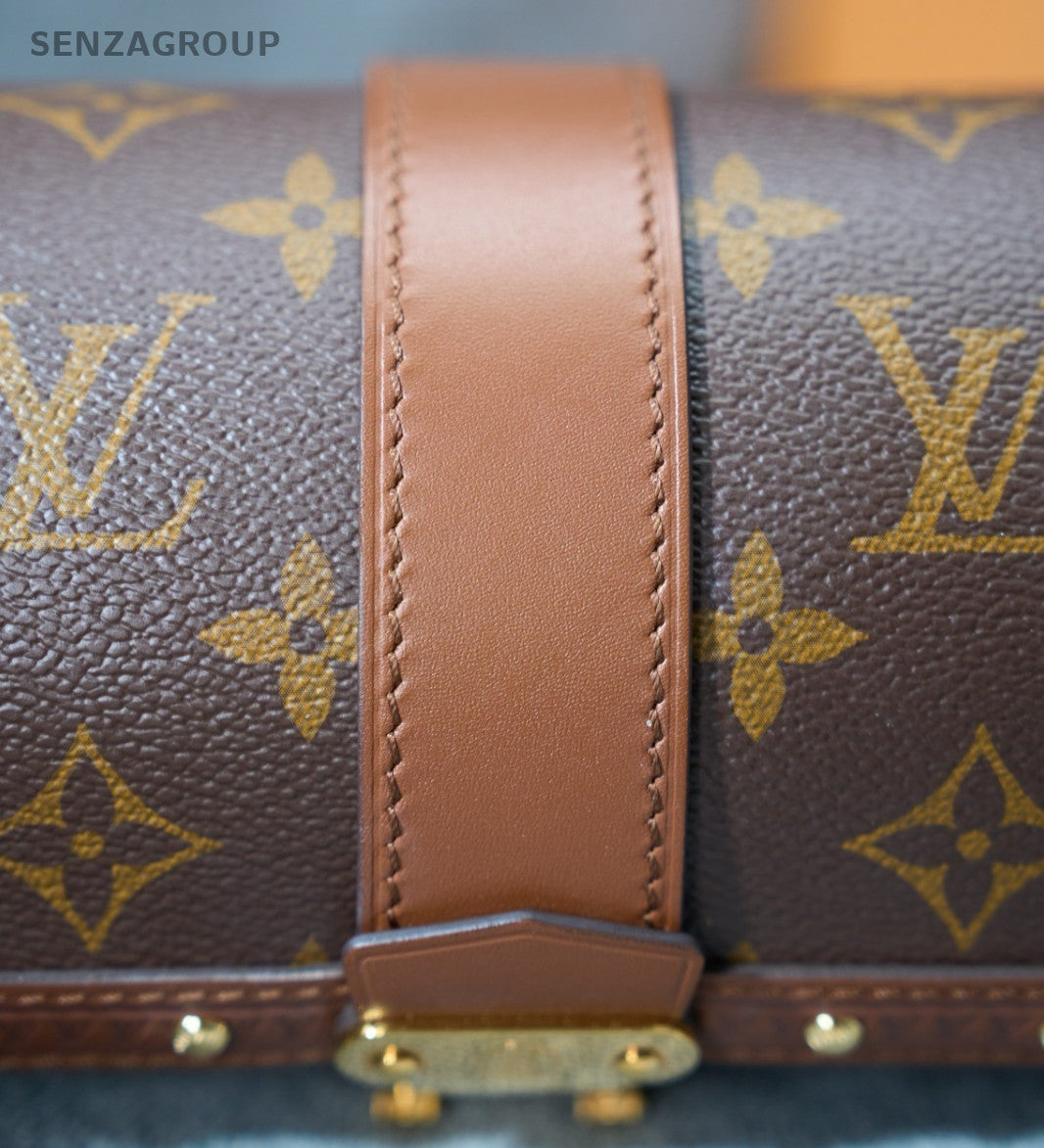 Louis Vuitton Papillon Trunk Monogram Crossbody Brown Gold Used Women Classic