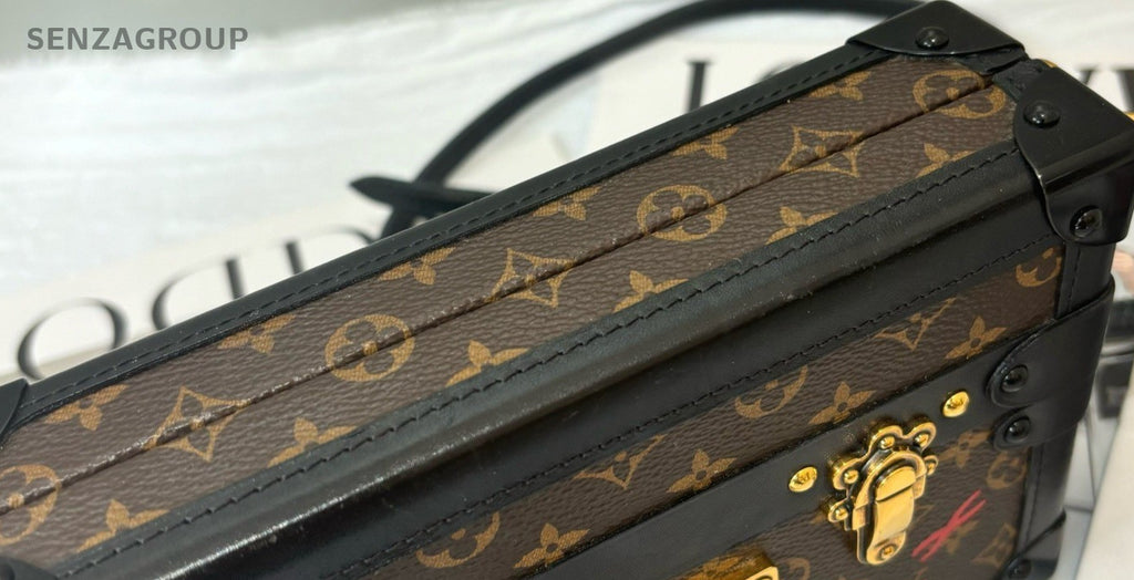 Louis Vuitton Petit Mal Trunk Monogram Shoulder Bag Crossbody Brown Gold Women