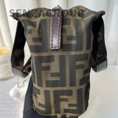 Fendi Monogram Canvas Brown Tote Bag Classic Women's Handbag