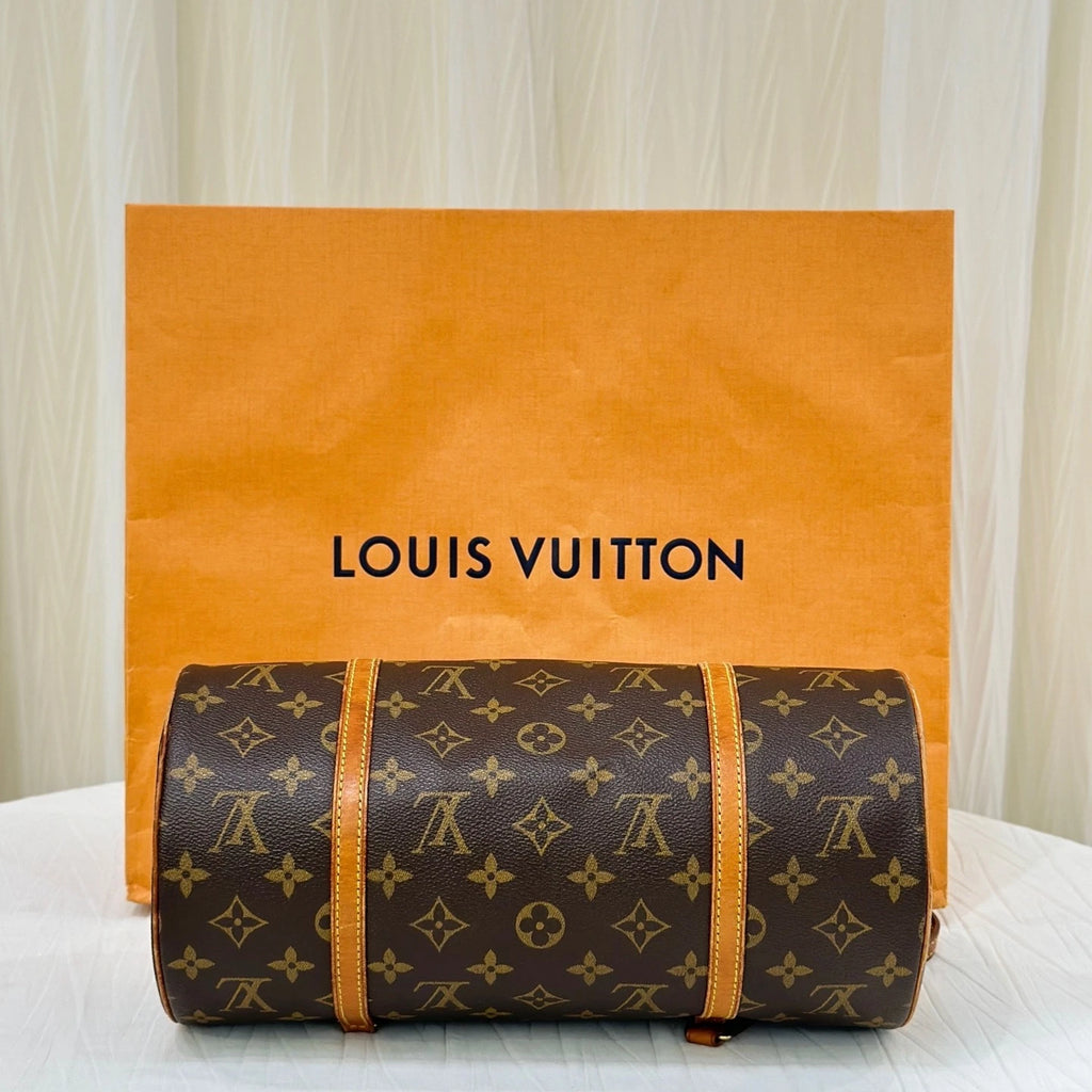 Louis Vuitton Vintage Canvas Papillon Shoulder Bag For Women