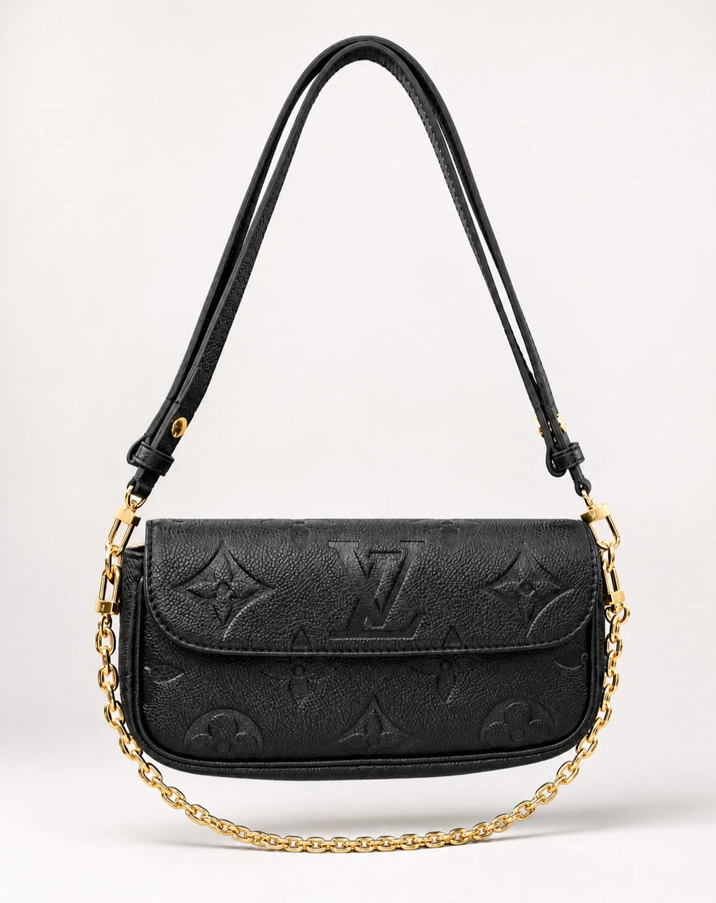 Louis Vuitton Ivy Chain Monogram Empreinte Black Gold Shoulder Bag Chain Bag