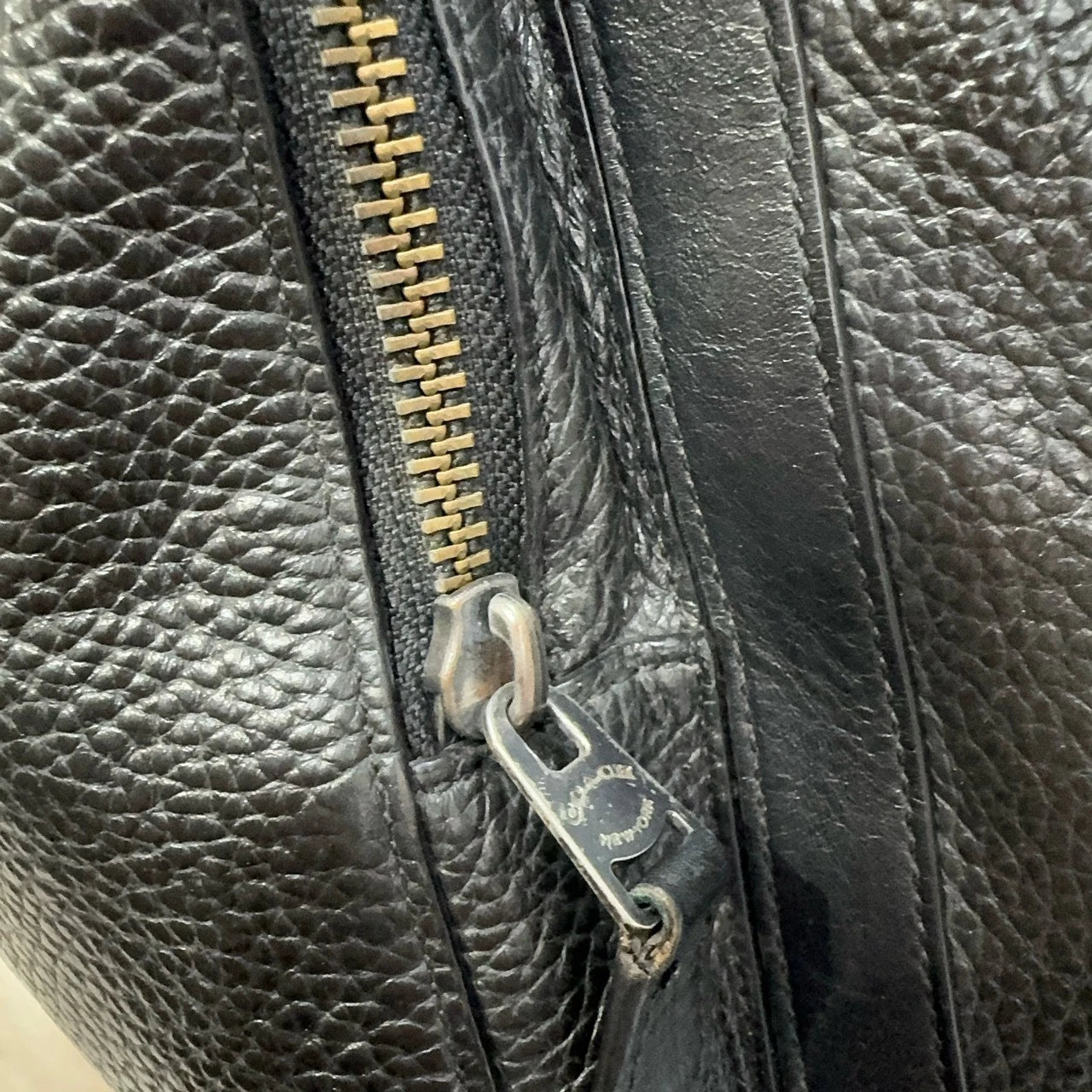 Coach Genuine Grain Leather Black Backpack For Women
