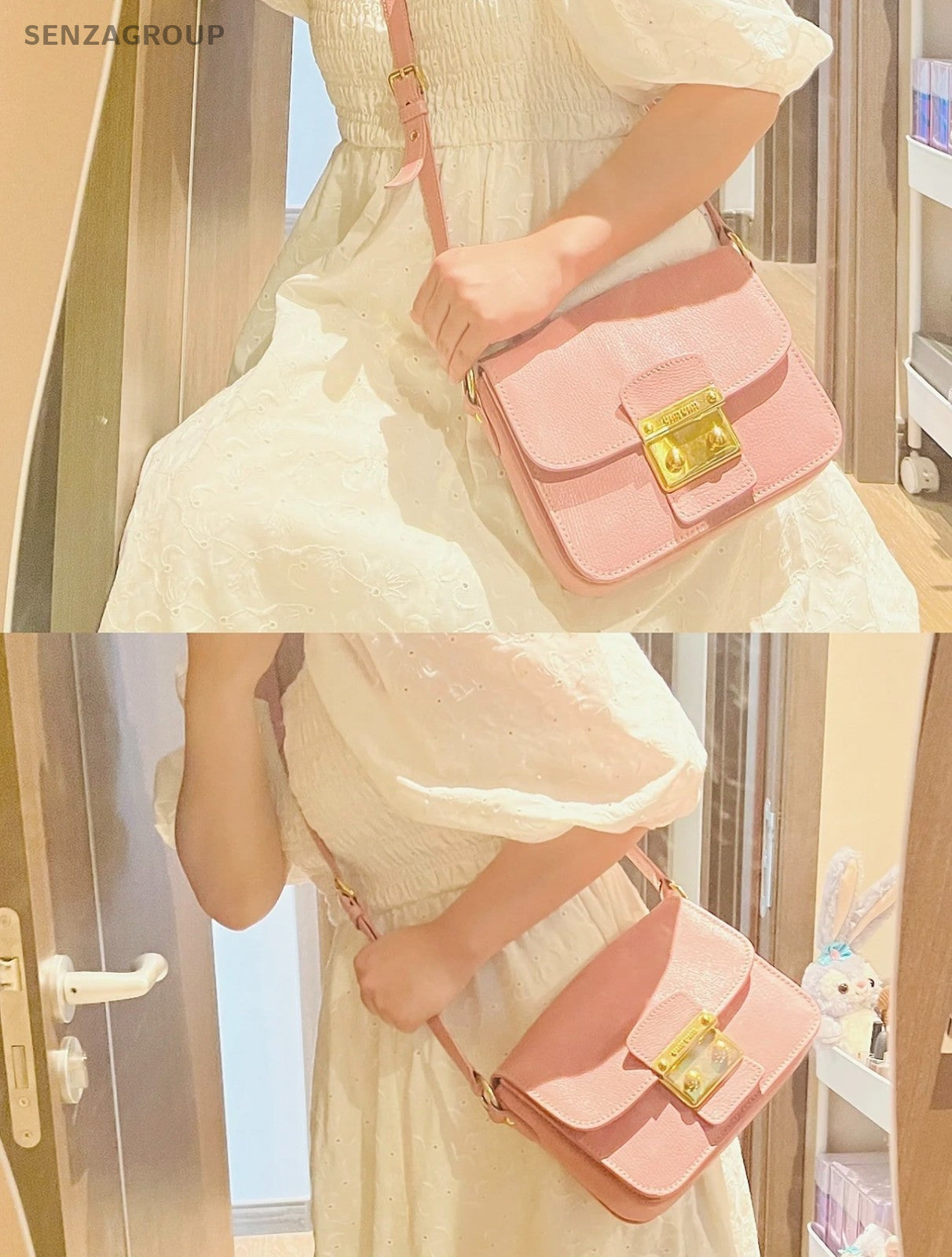 Miumiu Pig Nose Sakura Pink Shoulder bag Crossbody Women Almost Brand NEW