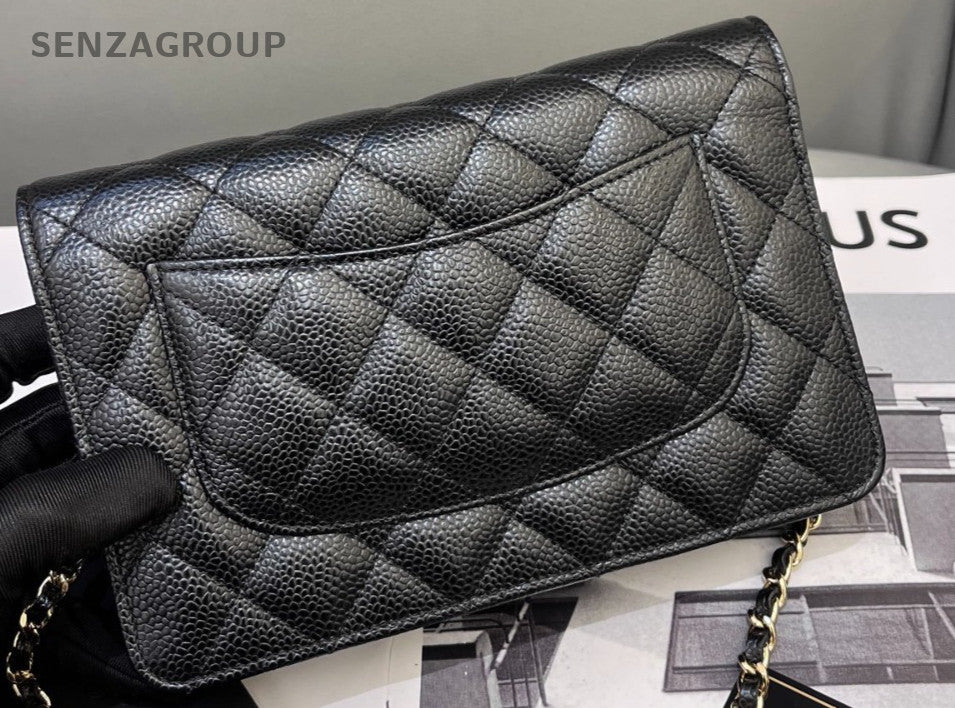 Chanel woc Leather Shoulder Crossbody Bag Women Black