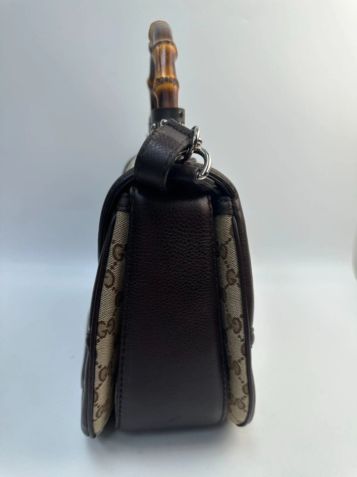 SJ0001 KY02620 Gucci Bamboo 1947 Small Top Handle Bag