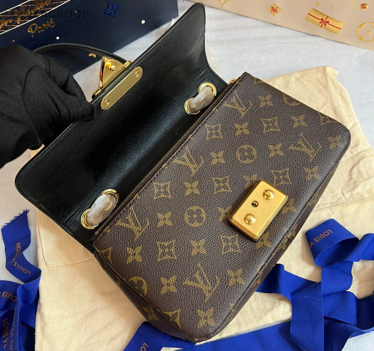 Louis Vuitton Marceau Monogram Chain Shoulder bag Crossbody Chip Version Women