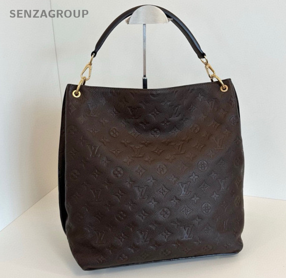 Louis Vuitton Métis Hobo Monogram Top Handle Bag Crossbody Brown Gold Women