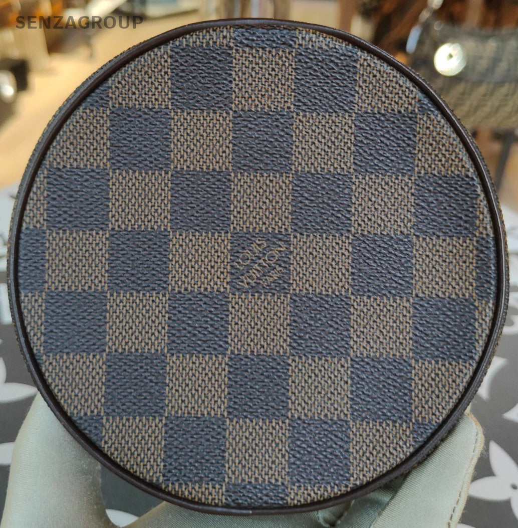Louis Vuitton Damier Top Handle Bag Brown Gold Red Unisex Adults Classic