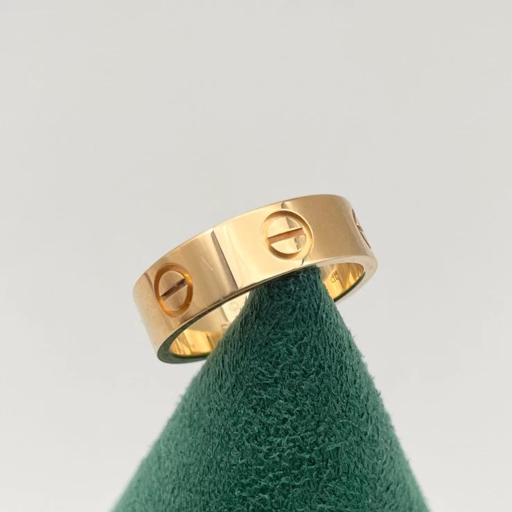 Cartier Love Classic Band Ring 5.5mm 18k Rose Gold EU52/US6