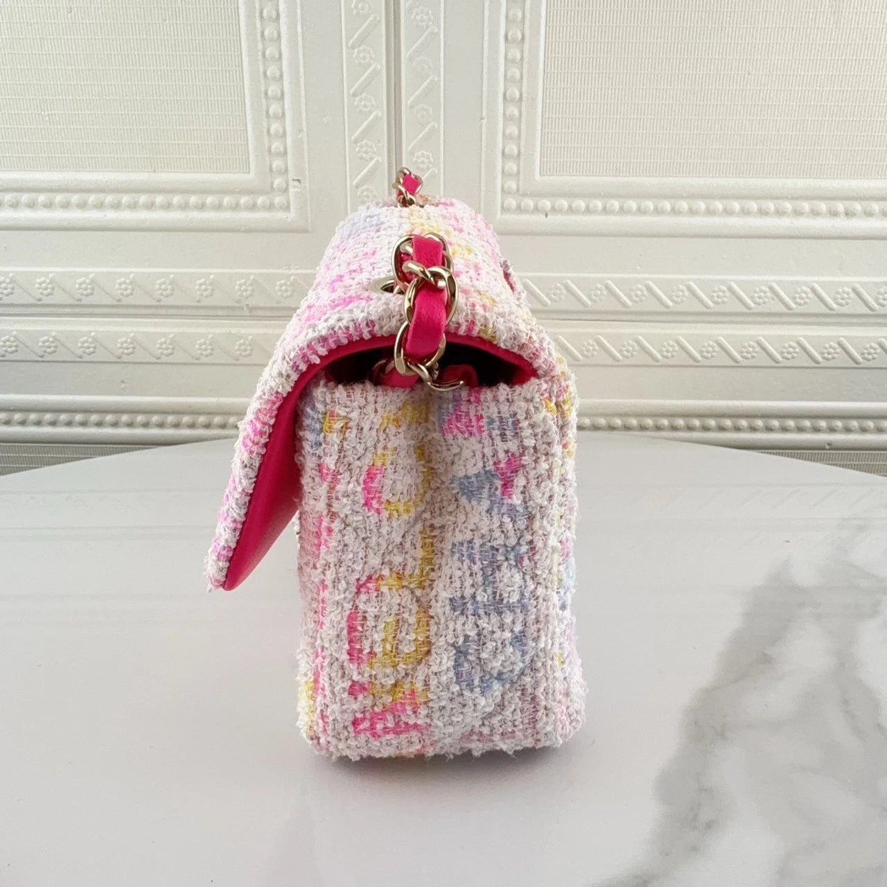 CHANEL Tweed Gradient CF Large Mini Crossbody Bag For Women
