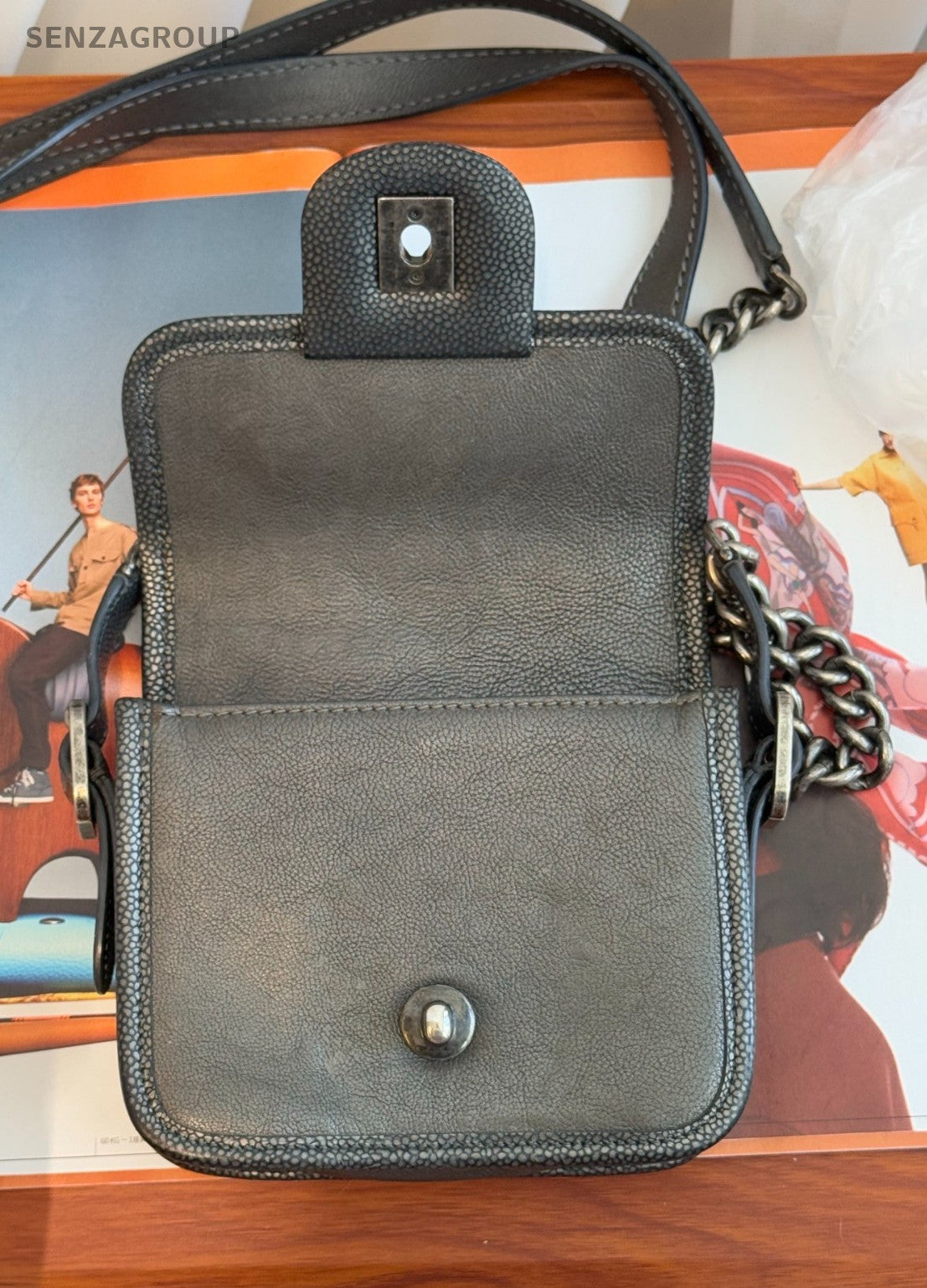 CHANEL CC Chain Diamond Pattern Shoulder bag Crossbody Women Gray