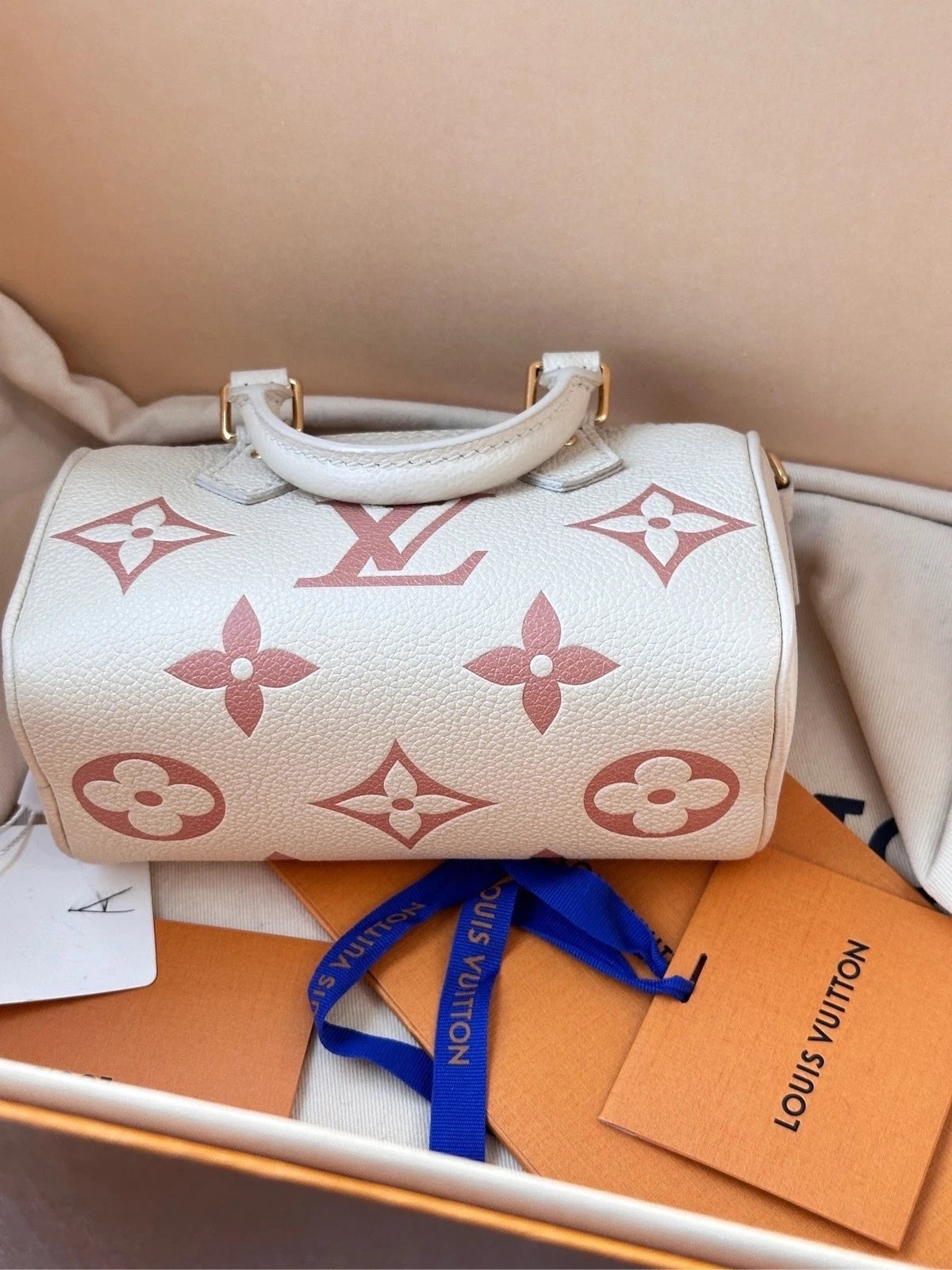 Louis Vuitton Speedy Nano Strawberry Milk Top Handle Bag For Women