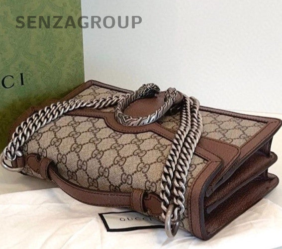 Gucci Dionysus MM Top Handle Shoulder Bag Brown Women Almost Brand New