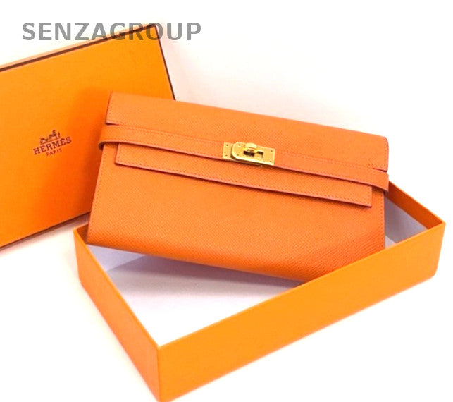 Hermes Kelly Wallet epsom Leather Orange
