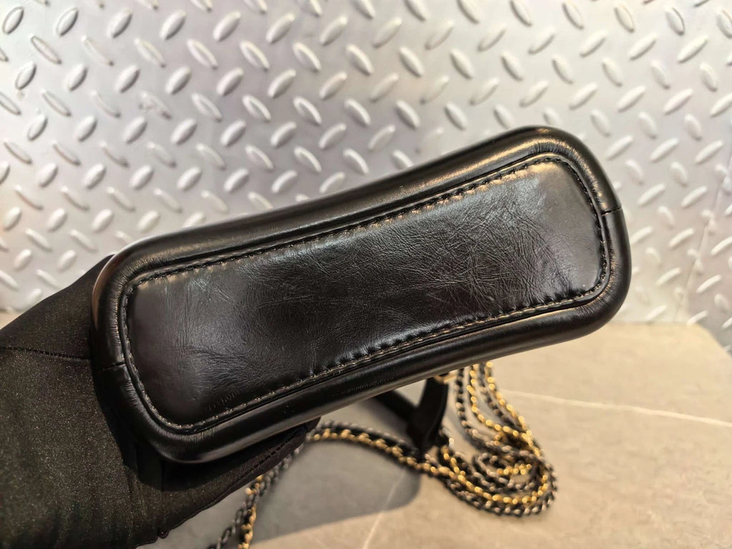 CHANEL Limited Gold Vintage Small Leather Crossbody Bag For Women