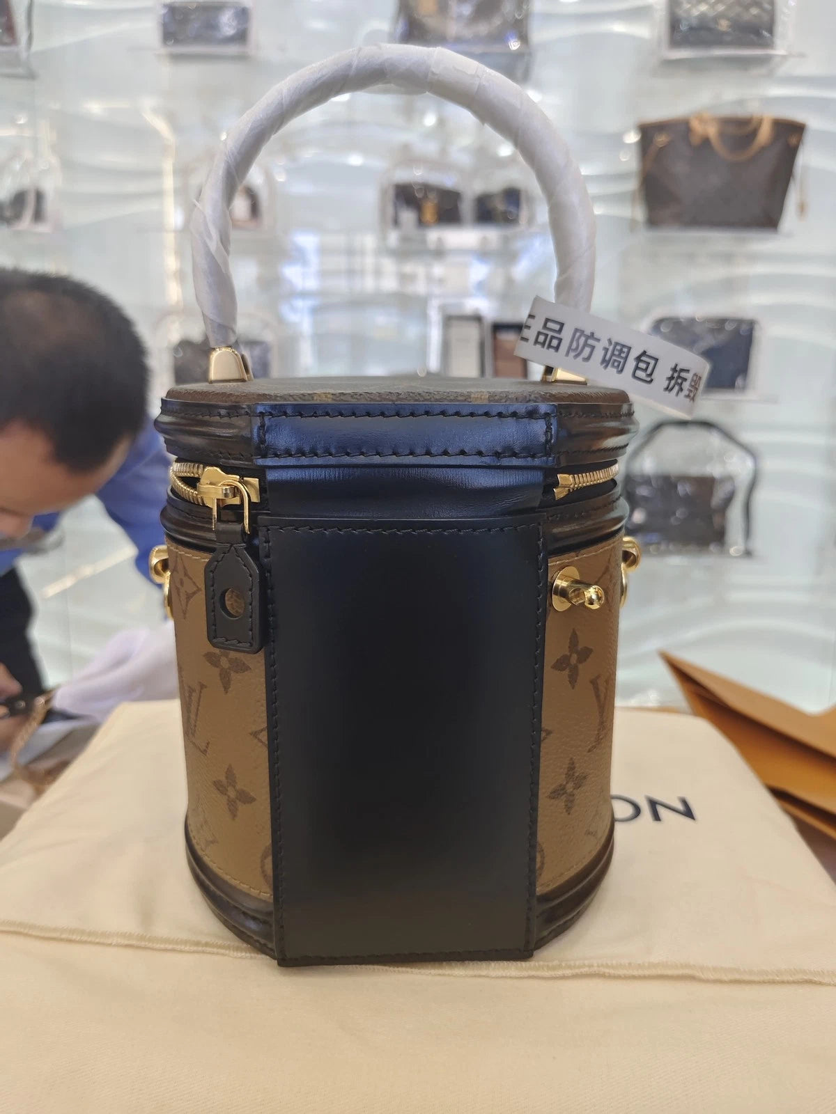 Louis Vuitton Cannes Canvas Top Handle Handbag For Women