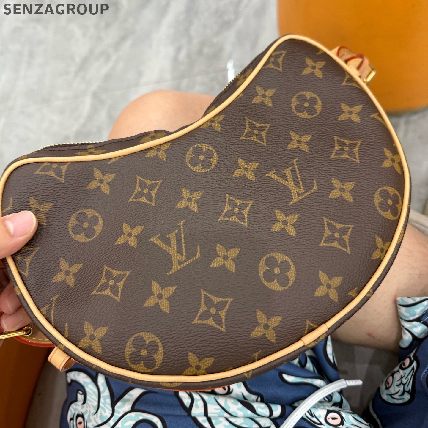 Louis Vuitton Monogram Pochette Accessoires Shoulder Bag Brown Gold