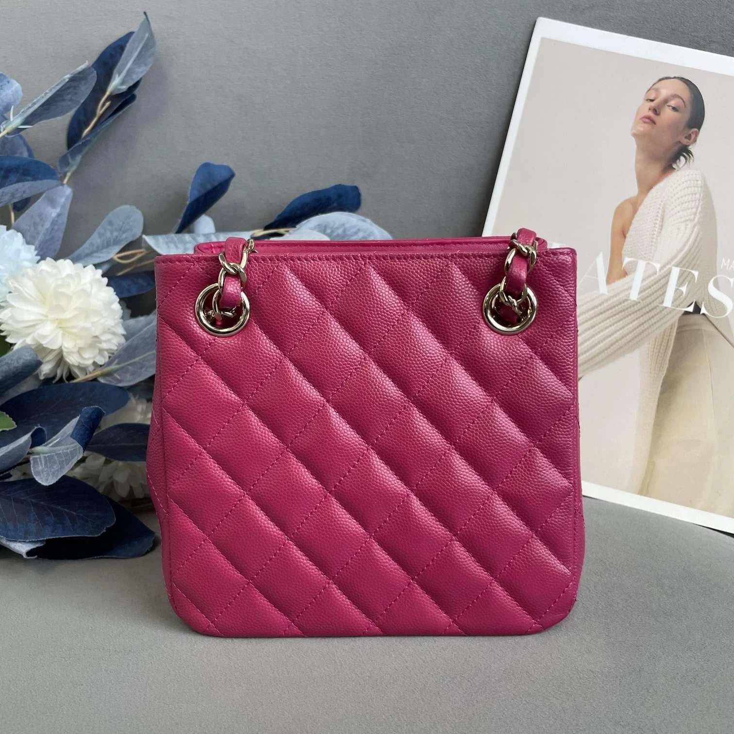 Chanel Women Hobo Mini Tote Pre-owned Leather Bag