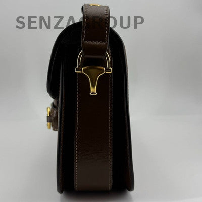 Gucci Horsebit 1955 GG Supreme Saddle Bag Brown Gold Bucket Women's Classic