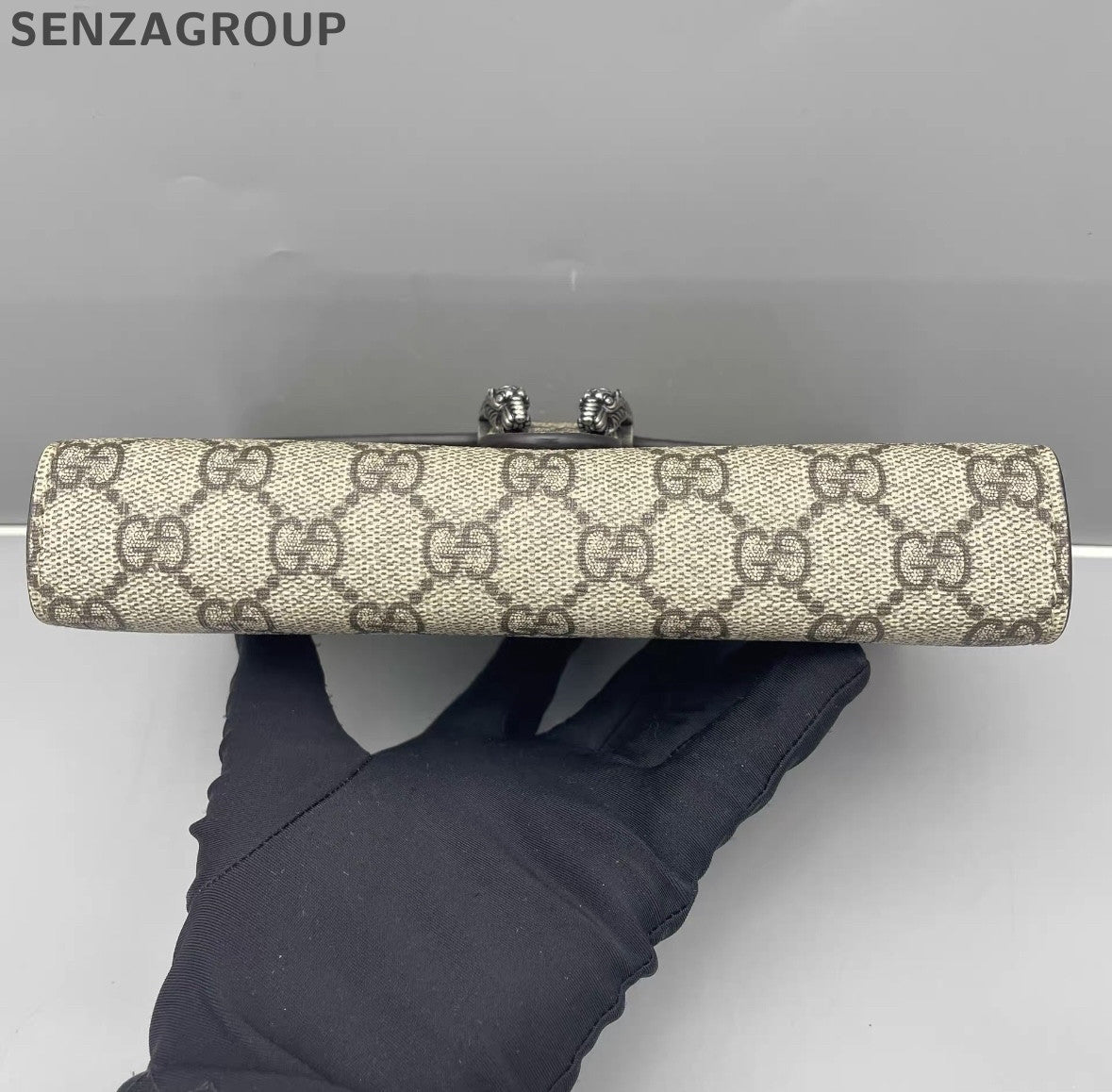 Gucci Dionysus WOC Chain Brown Silver Buckle Shoulder Crossbody Bag