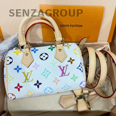 Louis Vuitton Speedy Nano White Multicolor Handbag - Women's Classic