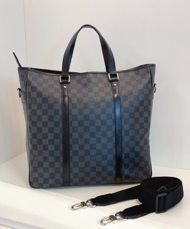 Louis Vuitton Tadao Top Hanlde Shoulder Bag Black Unisex Adults