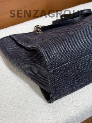 Chanel Black Gold Tote Chain Shoulder Bag Classic Women