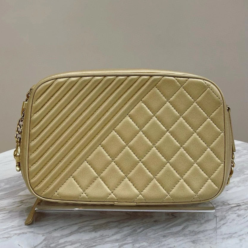 Chanel Classic Camera Bag Gold Chain Shoulder Crossbody Bag for Women