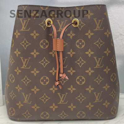 Louis Vuitton NEONOE Monogram Medium Bucket Bag Brown Gold Hardware Women