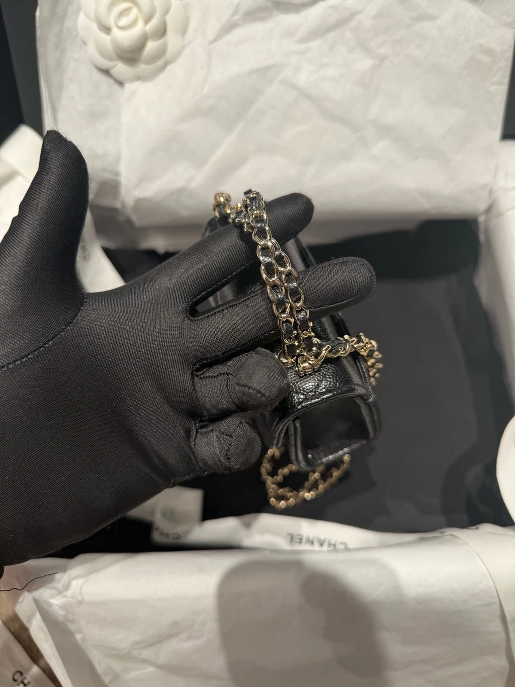 New CHANEL Kelly Mini Vertical Calfskin Top Handle Bag For Women
