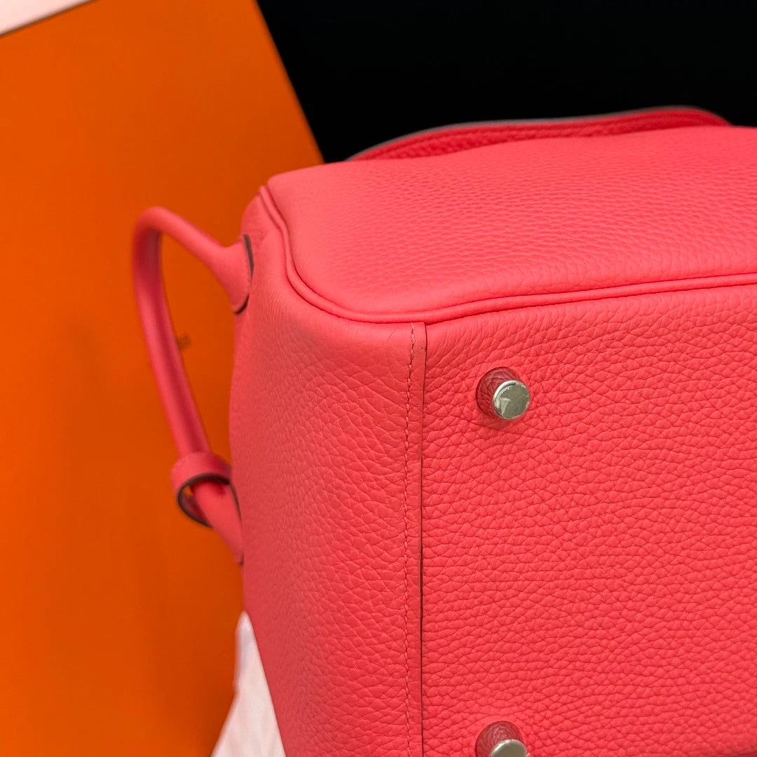 Hermes Lindy26 Pink Silver Hardware 2Way Top Handle Bag Crossbody