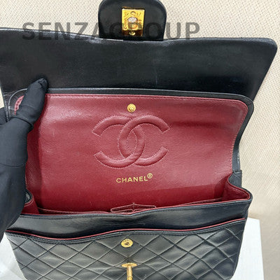 Chanel Black Gold CF Medium Vintage Quilted Chain Shoulder Bag