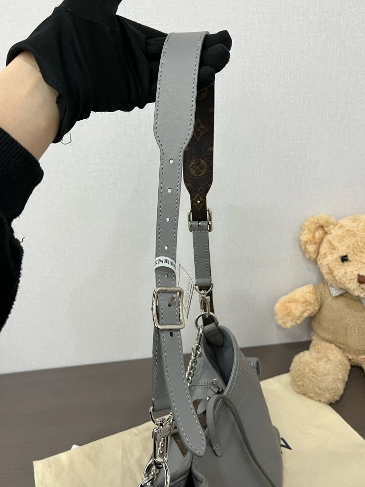 Louis Vuitton Gray Small Carry All Cargo Tote Bag For Women