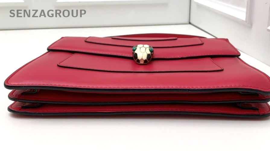 BVLGARI Serpenti Top Handle Shoulder Crossbody Bag Women Pink
