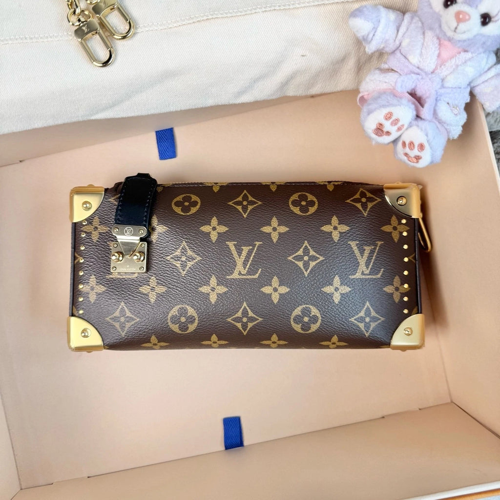 New Louis Vuitton Canvas Slim Trunk Crossbody Bag For Women