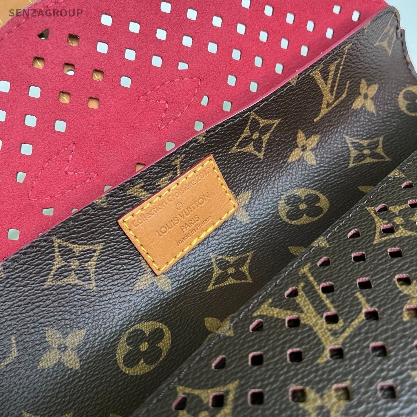 Louis Vuitton Saumur Monogram Chain Crossbody Brown Gold Women Classic