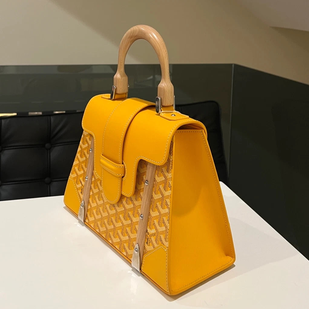 Goyard Saigon Large Yellow Silver Clasp Handbag - Classic Women's Tote