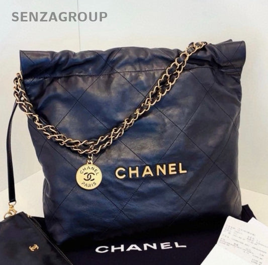 Chanel Diamond PM Gold Coin Chain Shoulder Bag Black Used Women Classic Fashion