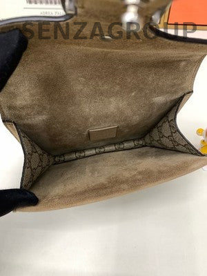 GUCCI Dionysus Small Brown Silver Chain Shoulder Crossbody Bag Women