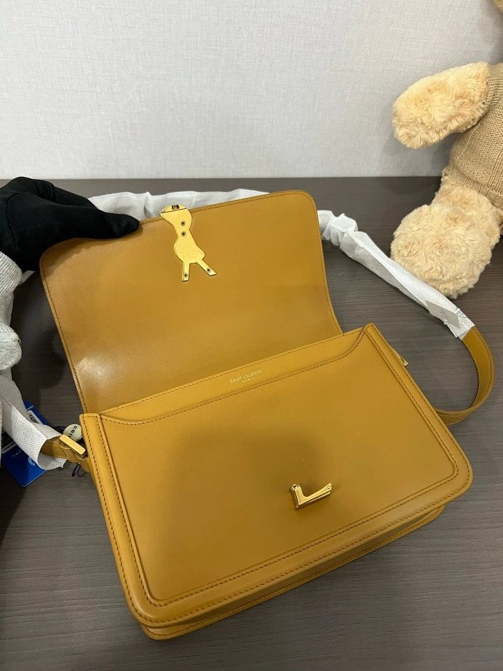 YSL Medium Yellow Tofu Shoulder Bag For Women